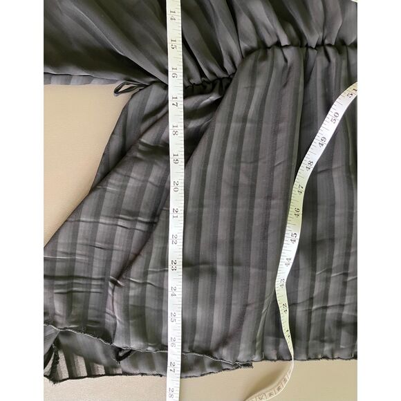 NWT Boohoo striped kimono sleeve peplum wrap tie blouse - Picture 7 of 8